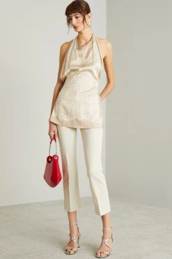 Top con stampa - Beige