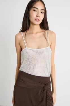 Top con strass - Bianco