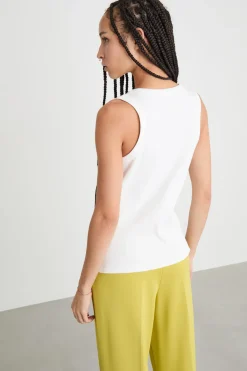 Top con strass - Bianco