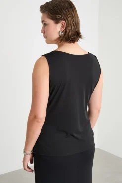 Top con torchon - Nero