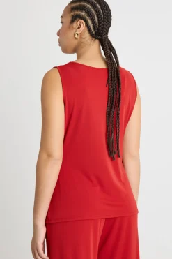 Top con torchon - Rosso