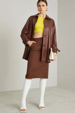 Top cropped con scollo a fascia - Giallo Sole