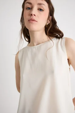 Top fluido asimmetrico - Bianco