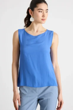 Top fluido asimmetrico - Blu