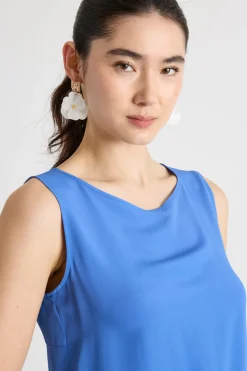 Top fluido asimmetrico - Blu