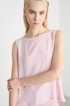 Top fluido asimmetrico - Rosa