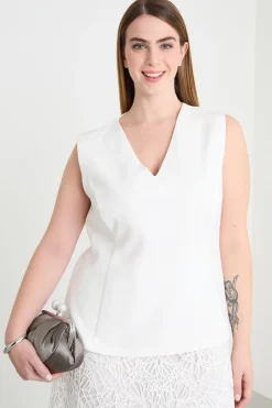 Top in cady - Bianco