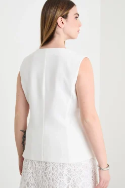 Top in cady - Bianco