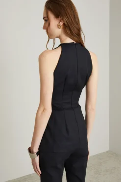 Top in cotone - Nero