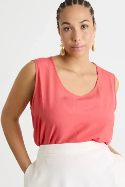 Top in crepe de chine - Rosa