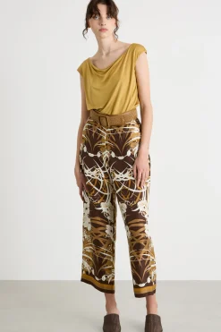 Top in jersey con scollo morbido - Giallo