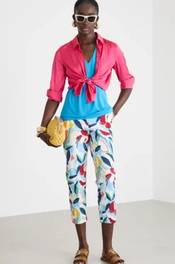 Top in jersey fluido - Azzurro
