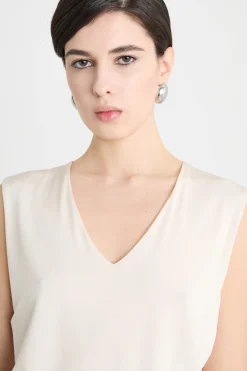Top in jersey fluido - Bianco