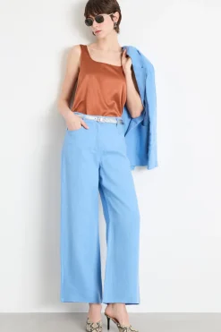 Top in raso - Arancione