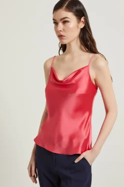 Top in raso - Fucsia
