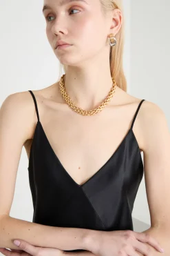 Top in raso - Nero