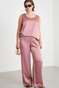 Top in raso - Rosa