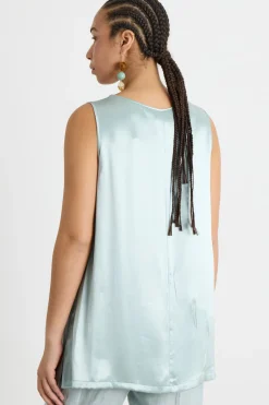 Top in raso - Verde
