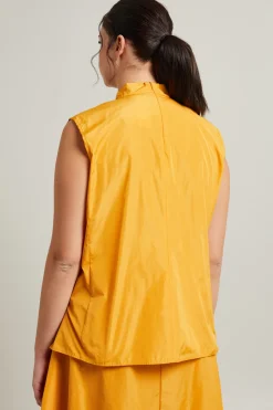Top in taffettà - Giallo