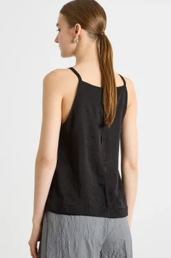Top in twill - Nero