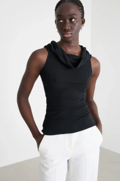 Top off shoulder - Nero