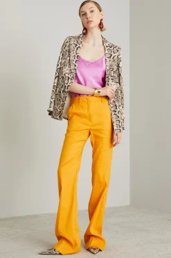 Top sottoveste in pura seta - Rosa