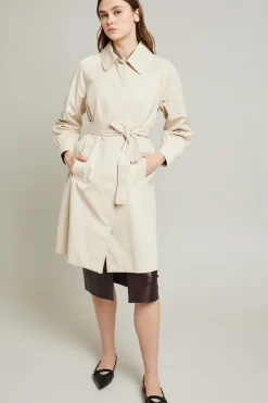 Trench con cintura - Beige Chiaro