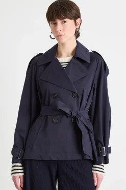 Trench corto - Blu