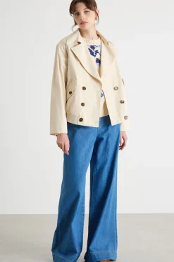Trench corto doppiopetto - Beige