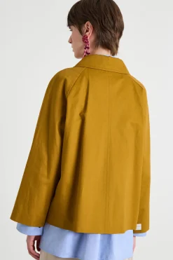 Trench crop doppiopetto - Giallo