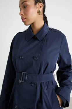 Trench doppiopetto - Blu