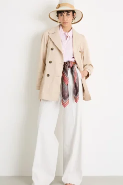 Trench in gabardina antigoccia - Beige