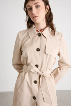 Trench in gabardina antigoccia - Beige