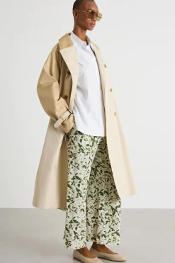 Trench in gabardina antigoccia - Beige Cammello