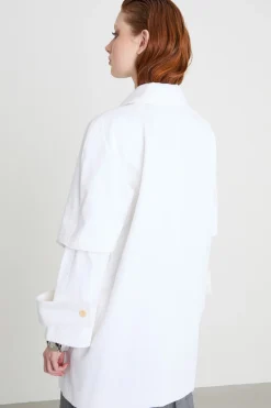 Trench in gabardina antigoccia - Bianco