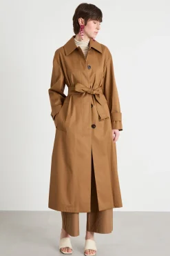Trench in gabardina antigoccia - Cammello