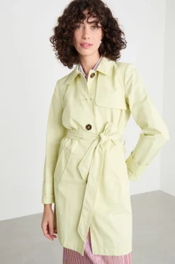 Trench in gabardina antigoccia - Giallo