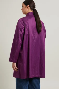 Trench in raso - Viola
