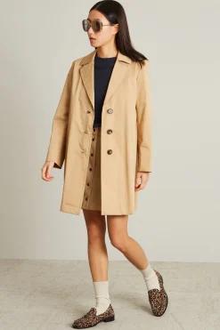 Trench in tessuto di cotone - Beige