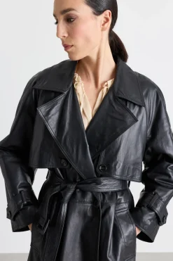 Trench leggermente imbottito - Nero