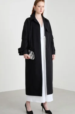 Trench lungo antigoccia - Nero