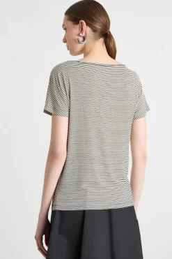 T-shirt aderente - Nero Bianco