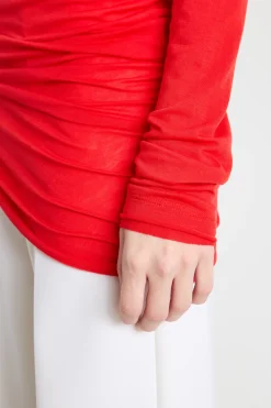 T-shirt asimmetrica - Rosso