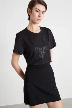 T-shirt basica in jersey - Nero