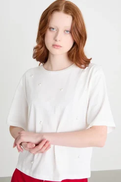 T-shirt boxy - Bianco