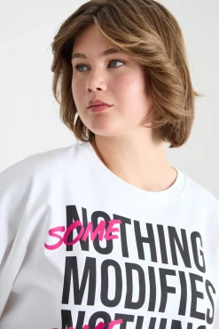 T-shirt boxy in jersey - Bianco