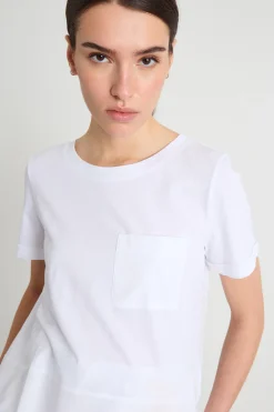 T-shirt con balza - Bianco