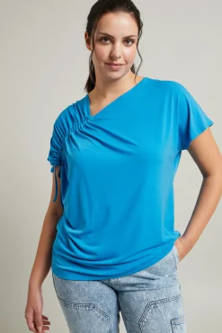 Tshirt con coulisse - Blu
