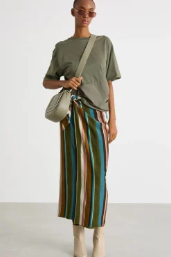 T-shirt con coulisse - Verde