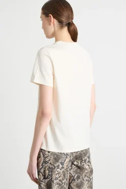 T-shirt con fantasia - Avorio Nero